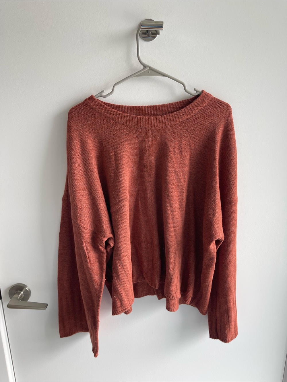 Madewell Cozy Crewneck Sweater in Rust